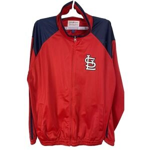 St Louis Cardinals  Double Sided Logo Full Zip Jacket‎ XL G-111 Carl Banks MLB